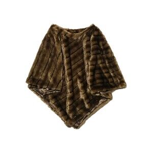 INC International Concepts Women's S/M Faux Fur Poncho Very Soft & Elegant